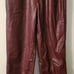 Madewell Vintage Straight Jean: Faux Leather - Dark Cabernet - Size 27