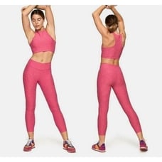 Outdoor Voice Pink 3/4 Warmup Leggings