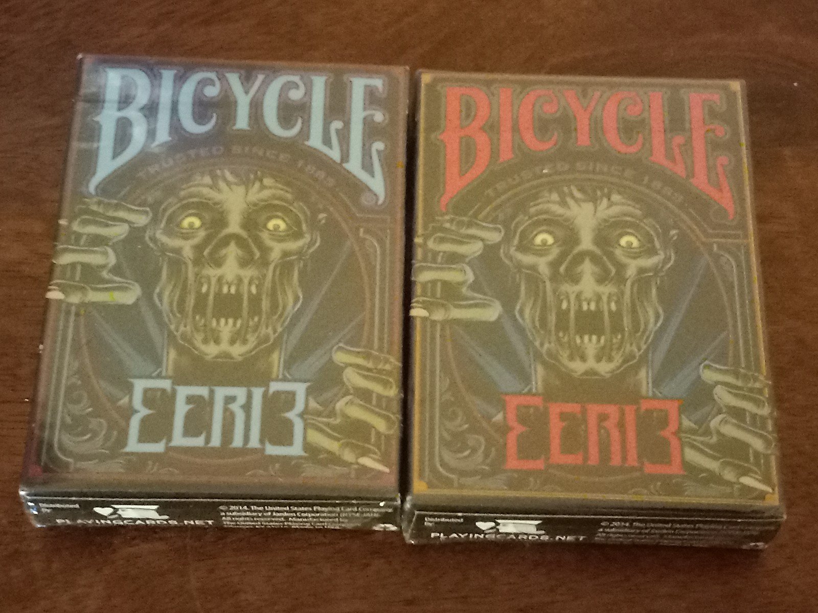 Bicycle Eerie decks red and blue RARE