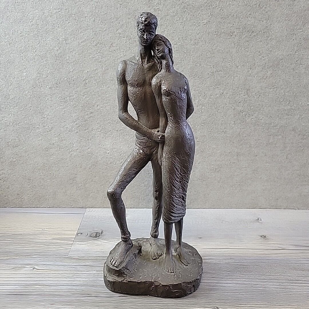 Vintage Austin Productions 1965 Sculpture of Man and Woman Young Lovers Couple