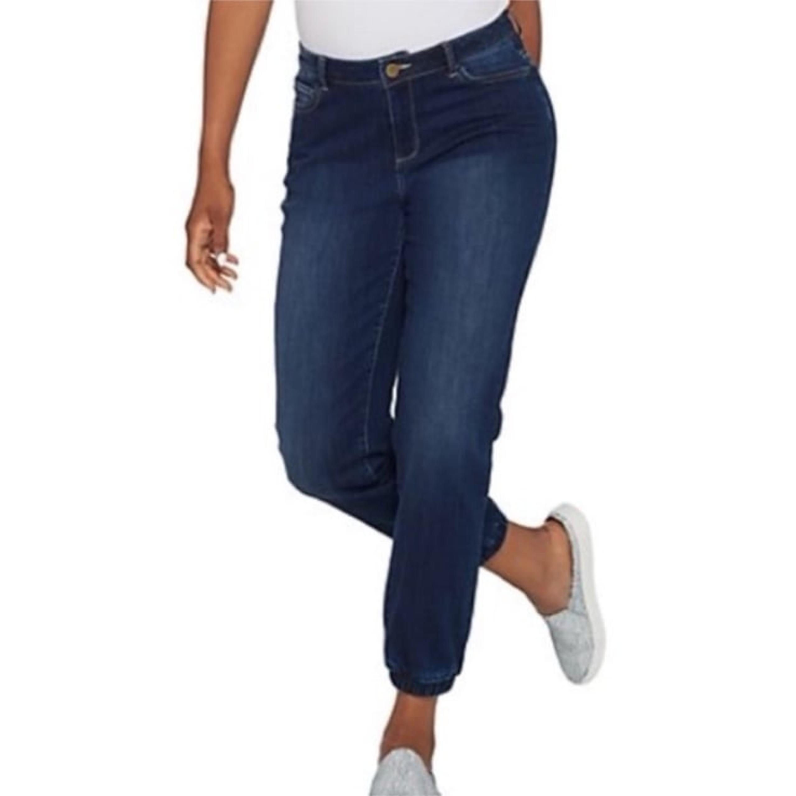 LOGO by Lori Goldstein Boyfriend Jogger Jeans Stretchy Comfort Women's
Size 10