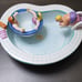 Antique chips and dip dish