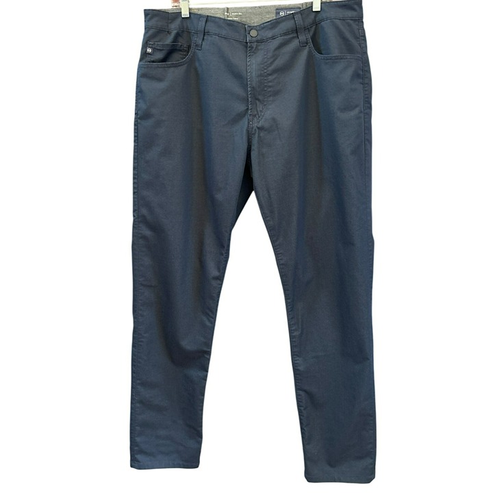 AG Adriano Goldschmied Mens Navy Trellis Modern Slim Performance Pants 38x34