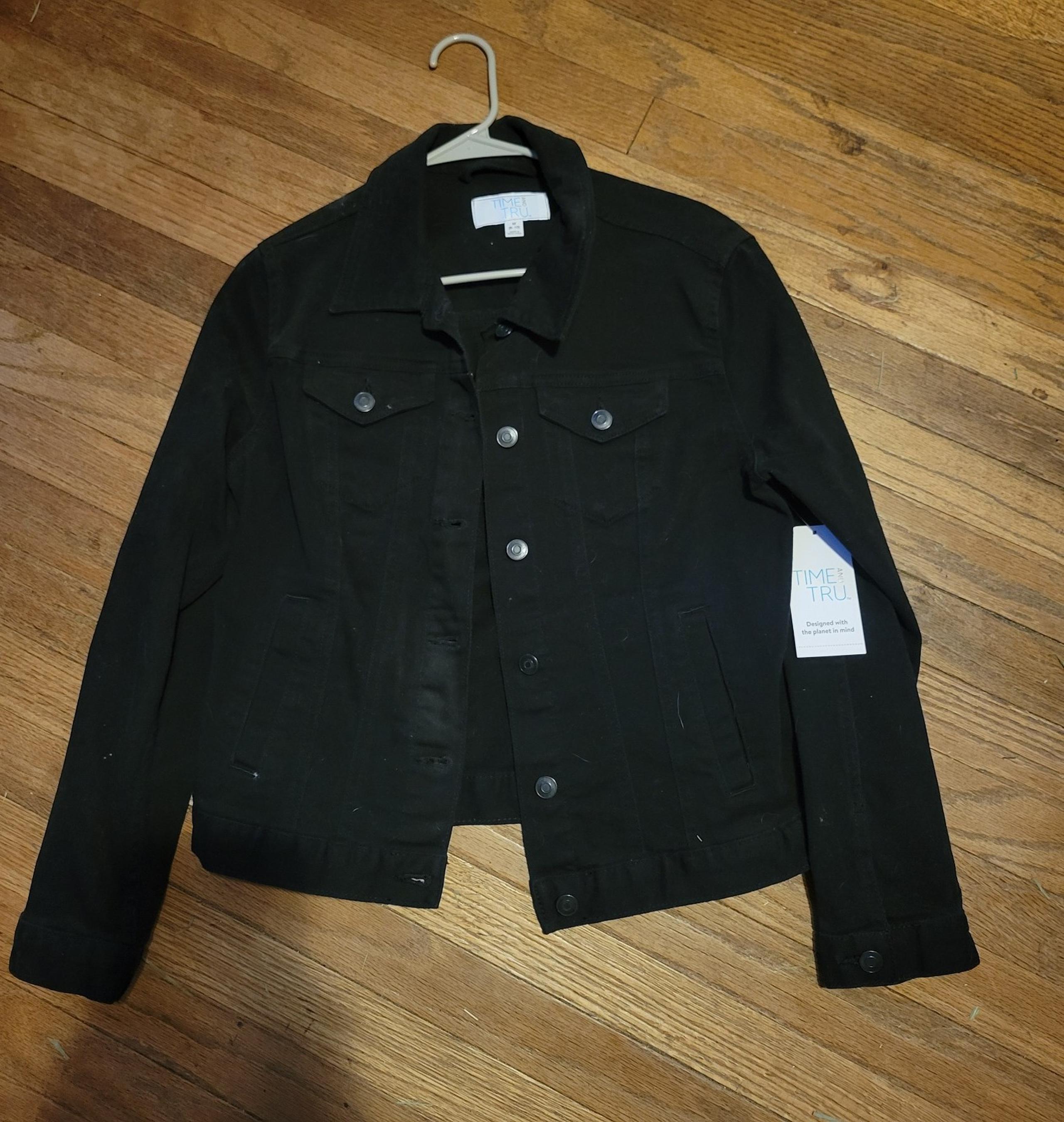 Time&Tru Black Denim Jacket Size Medium