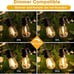 50FT LED Outdoor String Lights with 16 Shatterproof Waterproof S14 Replaceable