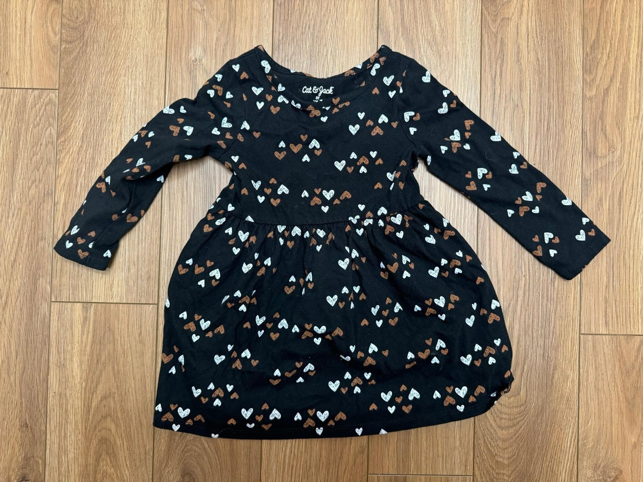 Toddler Girl Fall Heart Dress - Size 3T