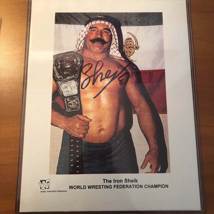 WWE Iron Sheik Autograph Print (WWF, WWE, Wrestling, HOF Legend)