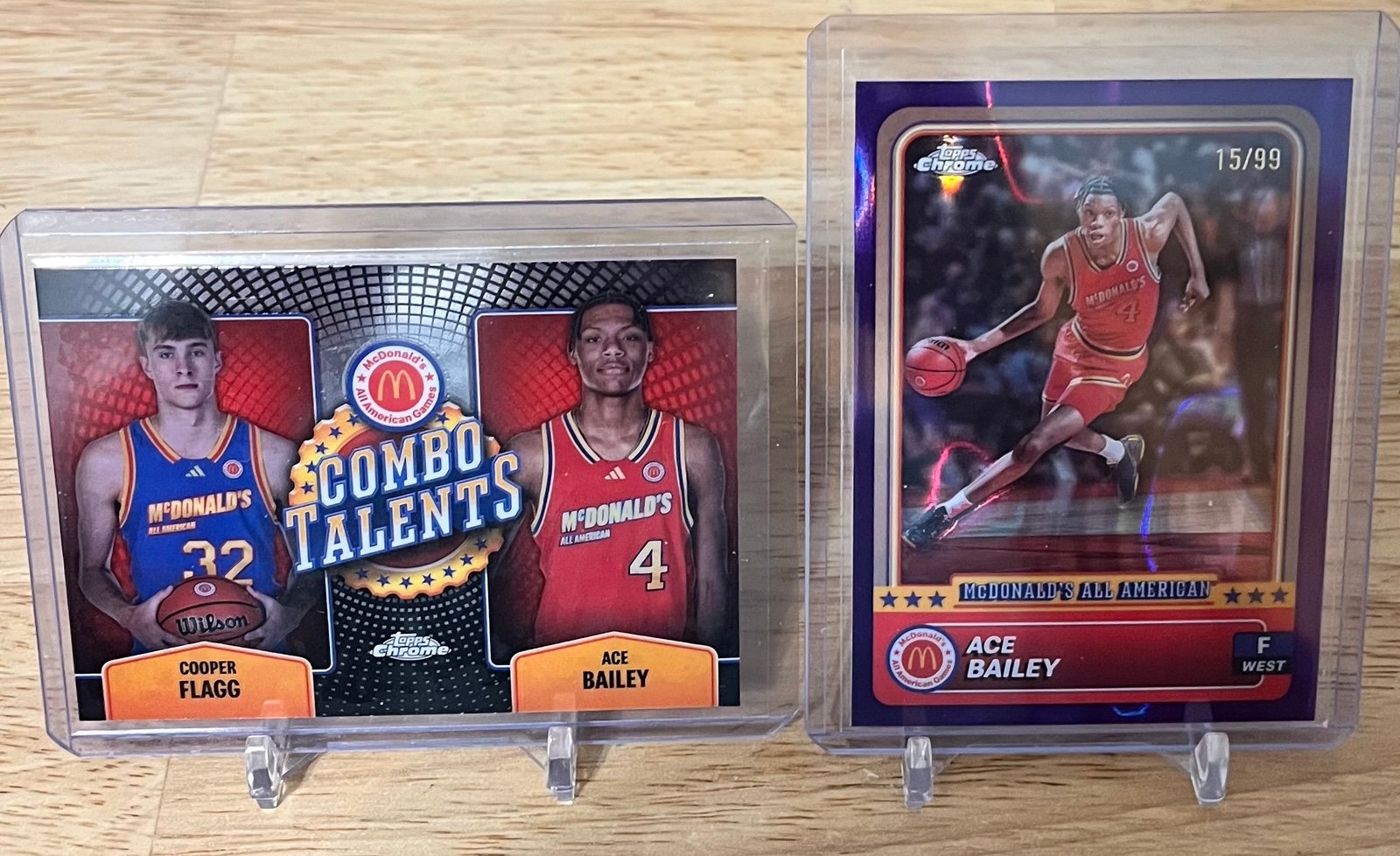 2024 Topps McDonald's Cooper Flagg Ace Bailey Combo Talents Refractor COT-COF SP