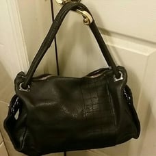 Black Leather Satchel