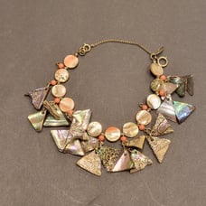 10 Vintage mariam haskell mother of pearl necklace