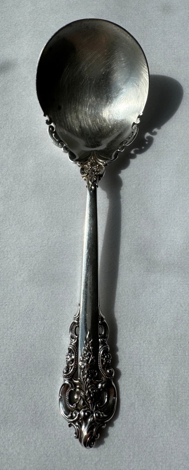 Wallace Grande Baroque Sterling Silver Salad / Serving Spoon 9 1/4