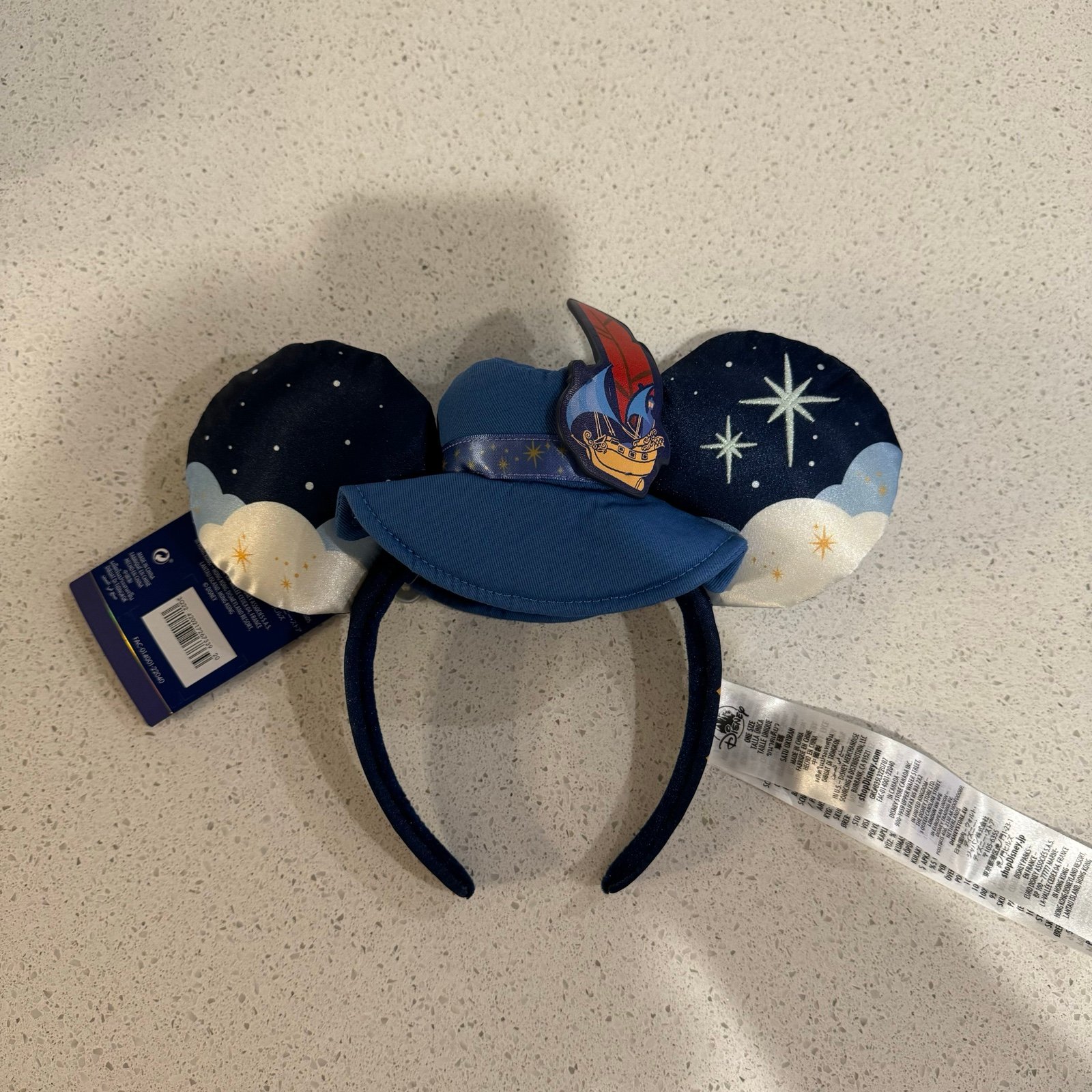 Disney World 50th Mickey Mouse Ears Main Attraction Peter Pan’s Flight Headband