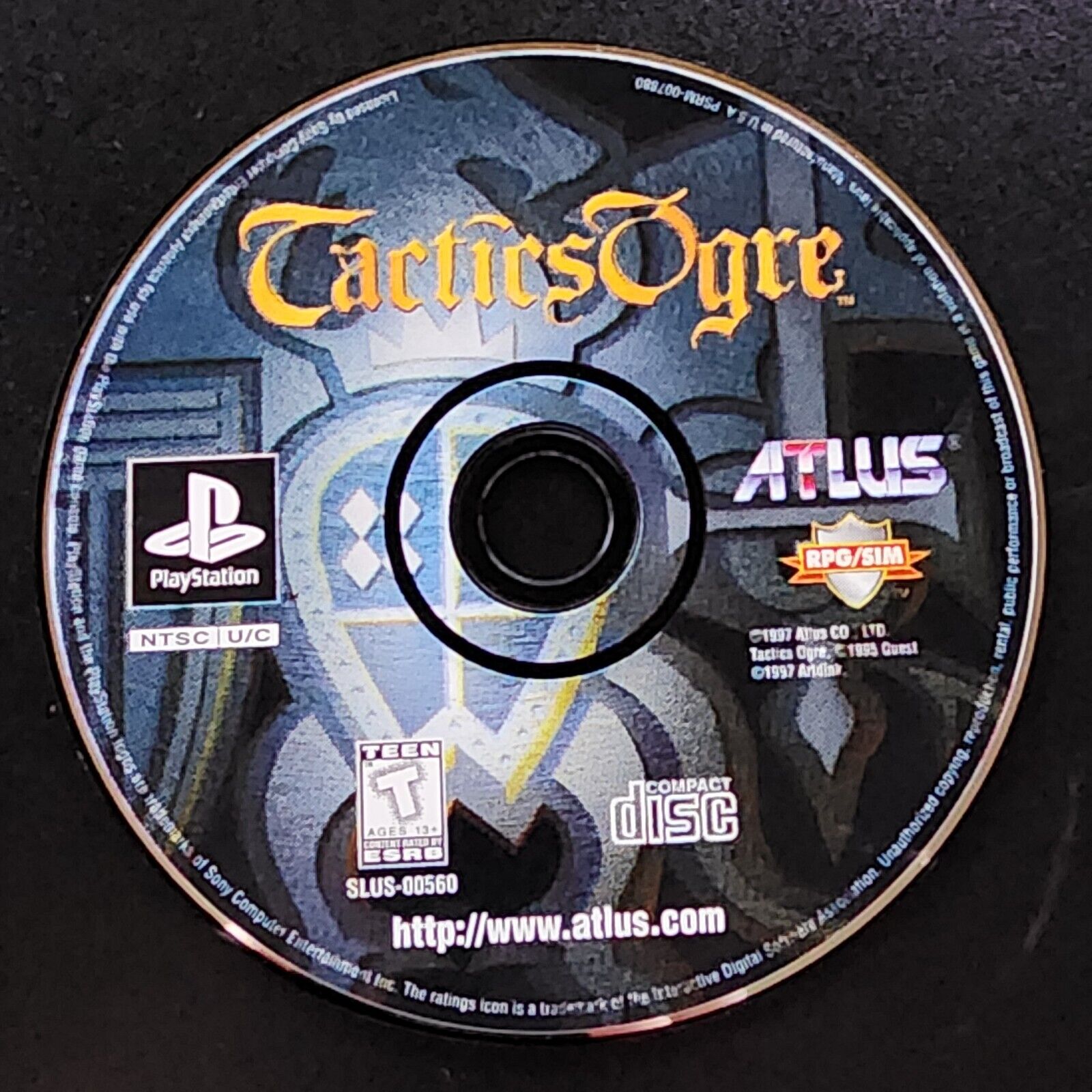 Tactics Ogre PS1 Playstation 1, Authentic, Tested, Working, ATLUS game - Loose