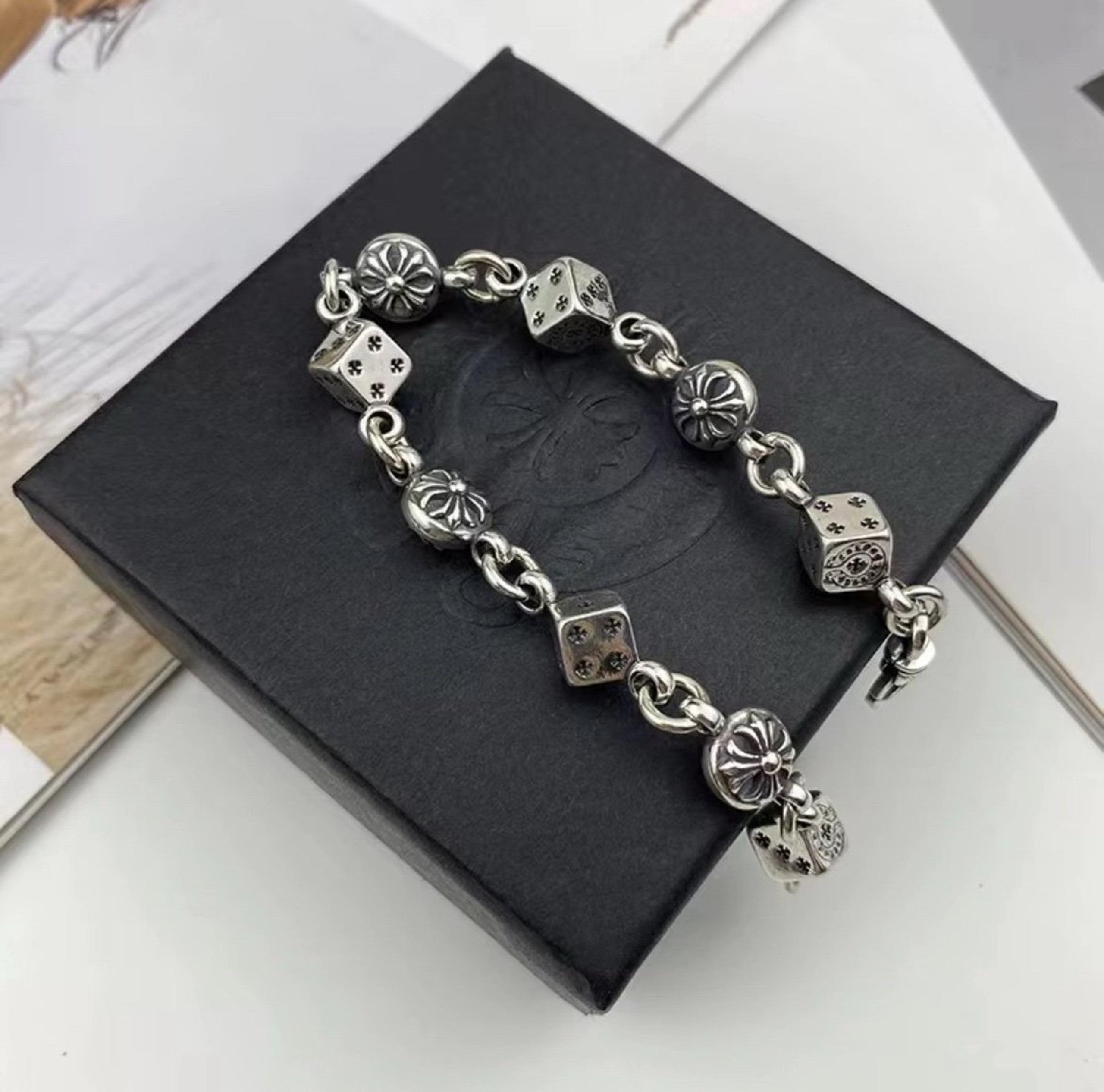 Chrome Dice Bracelet