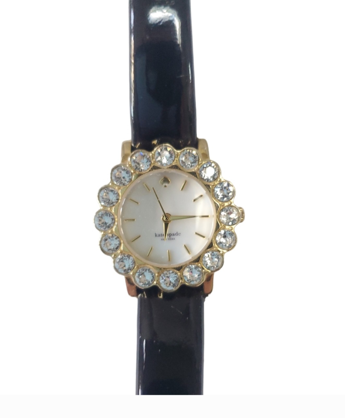 Kate Spade Belvedere 0325 Women Watch Black Tone Leather Band Pre-owned