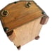 Vintage Pirate Treasure Chest Wood Jewelry Trinket Box Hinged Lid Mens Gift
