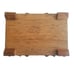 Vintage Pirate Treasure Chest Wood Jewelry Trinket Box Hinged Lid Mens Gift