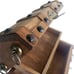 Vintage Pirate Treasure Chest Wood Jewelry Trinket Box Hinged Lid Mens Gift