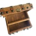 Vintage Pirate Treasure Chest Wood Jewelry Trinket Box Hinged Lid Mens Gift