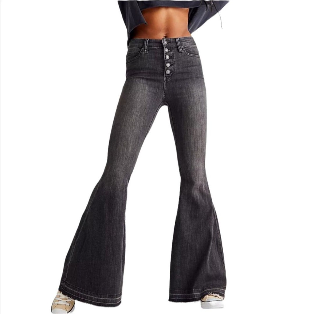 We the Free Irreplaceable Flare Jeans in Galaxy Black