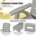 Adjustable Chaise Lounge Chair 5-Position Folding Recliner Grey