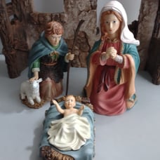 Hand Painted Nativity Set 13 Pieces