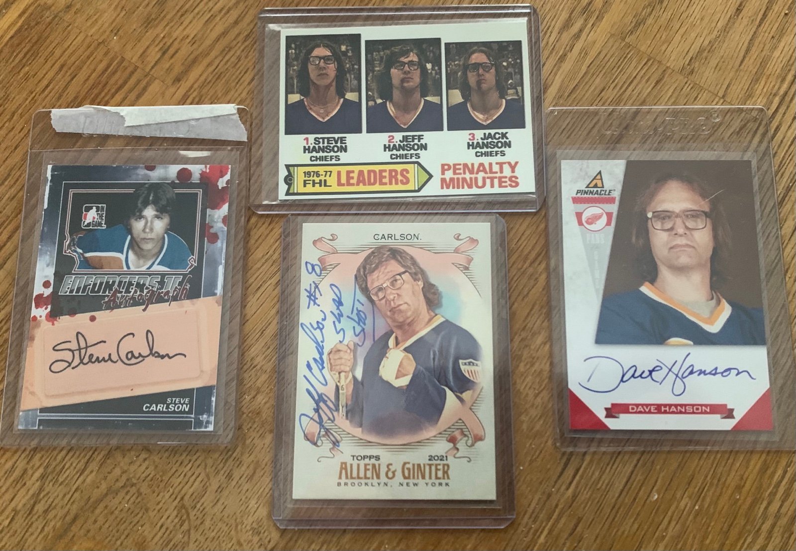 Hanson Brothers Auto signed Lot Slap Shot