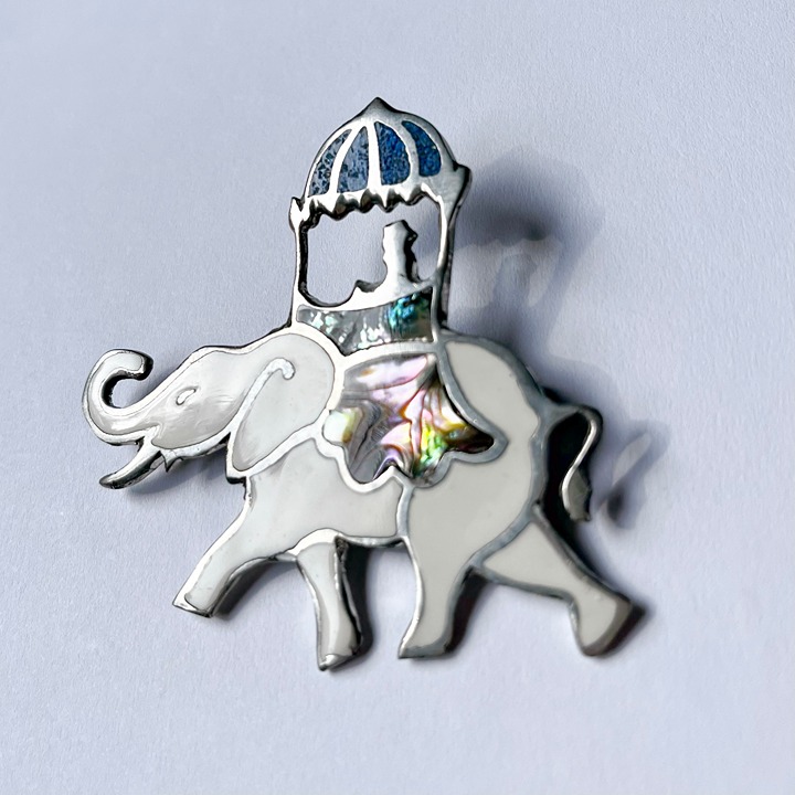 Rare - ALIA Elephant Brooch + Pendant