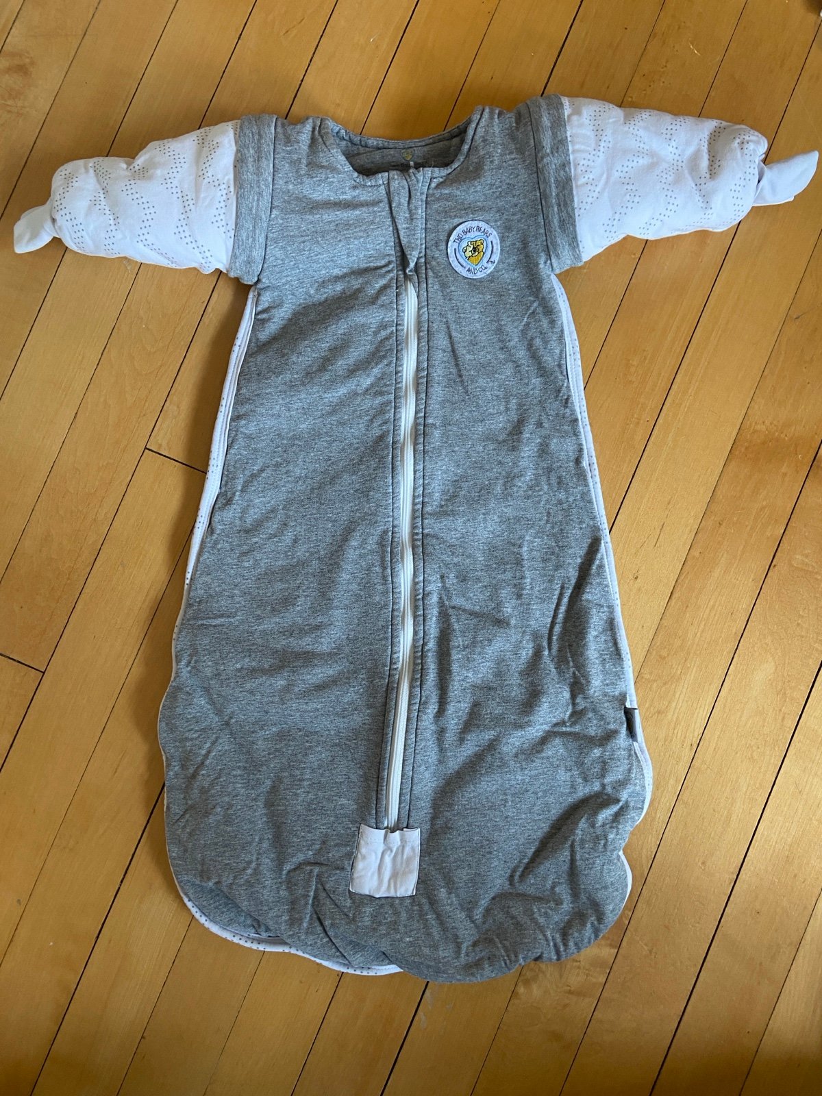 2 pairs of Two Baby Bears “Swaddle Sleeves” sleep sacks