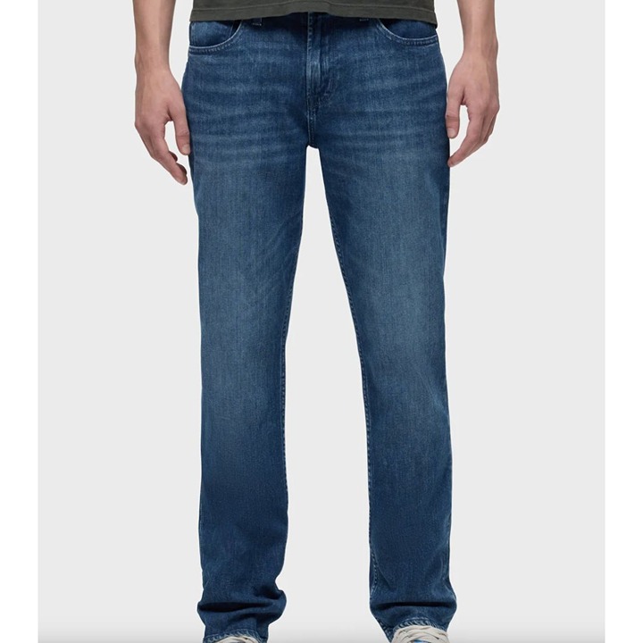 Hudson Mens Blake Slim Straight Distressed Whisker Jeans Size 32x33 Blue AN EXC