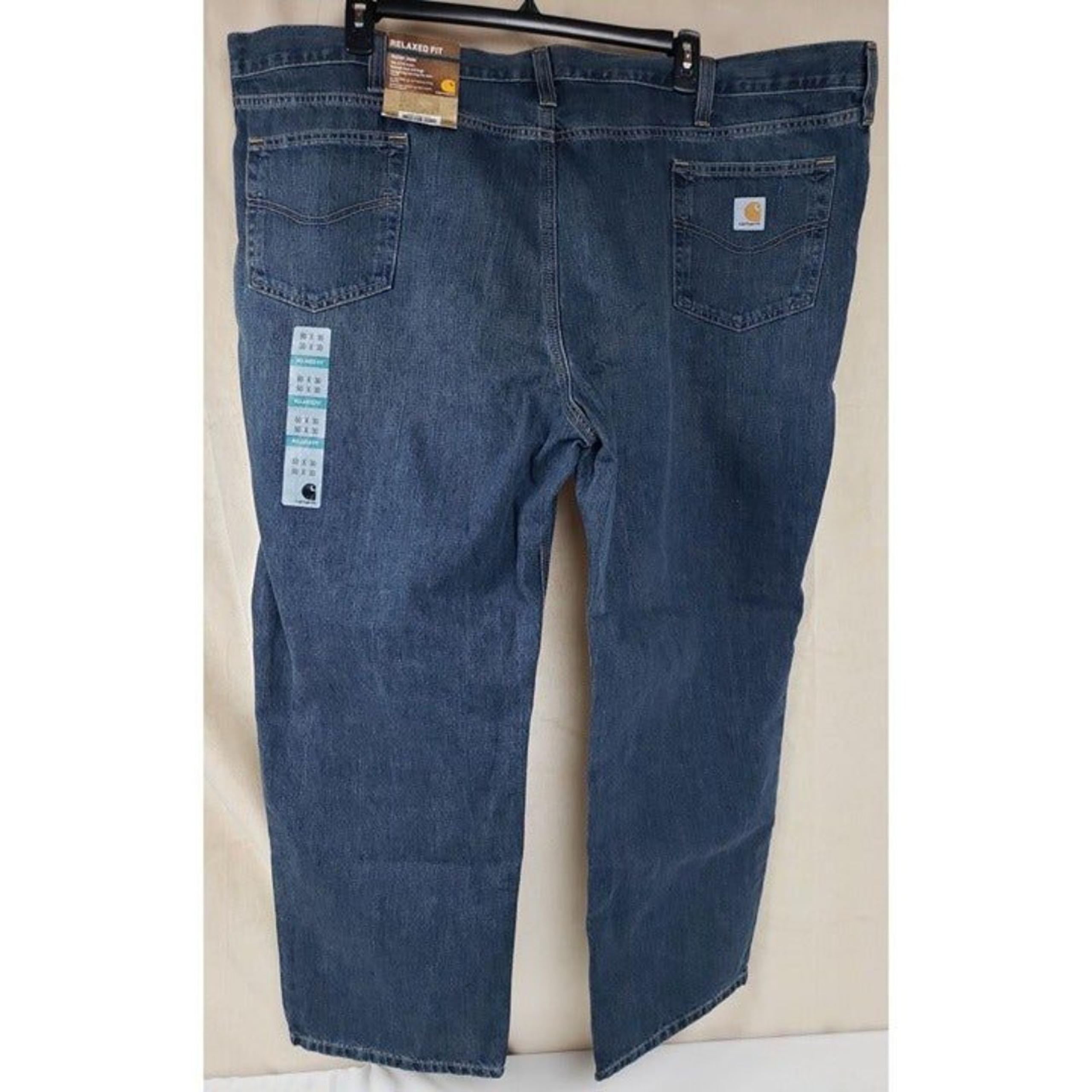 Carhartt Men's 50x30 Holter Jean Relaxed Fit Bed Rock Denim 101483 968