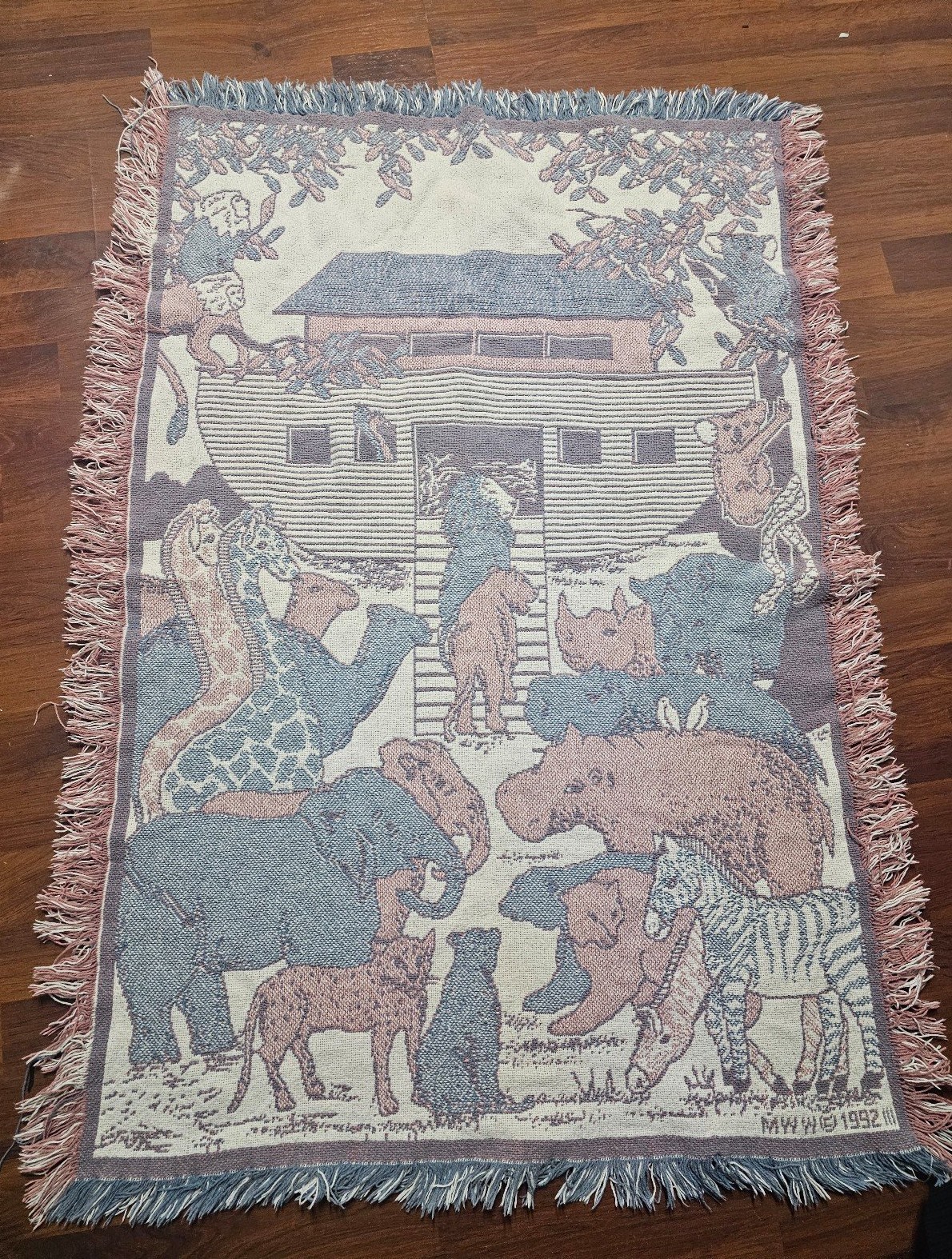 Mww 1992 noah's ark woven blanket