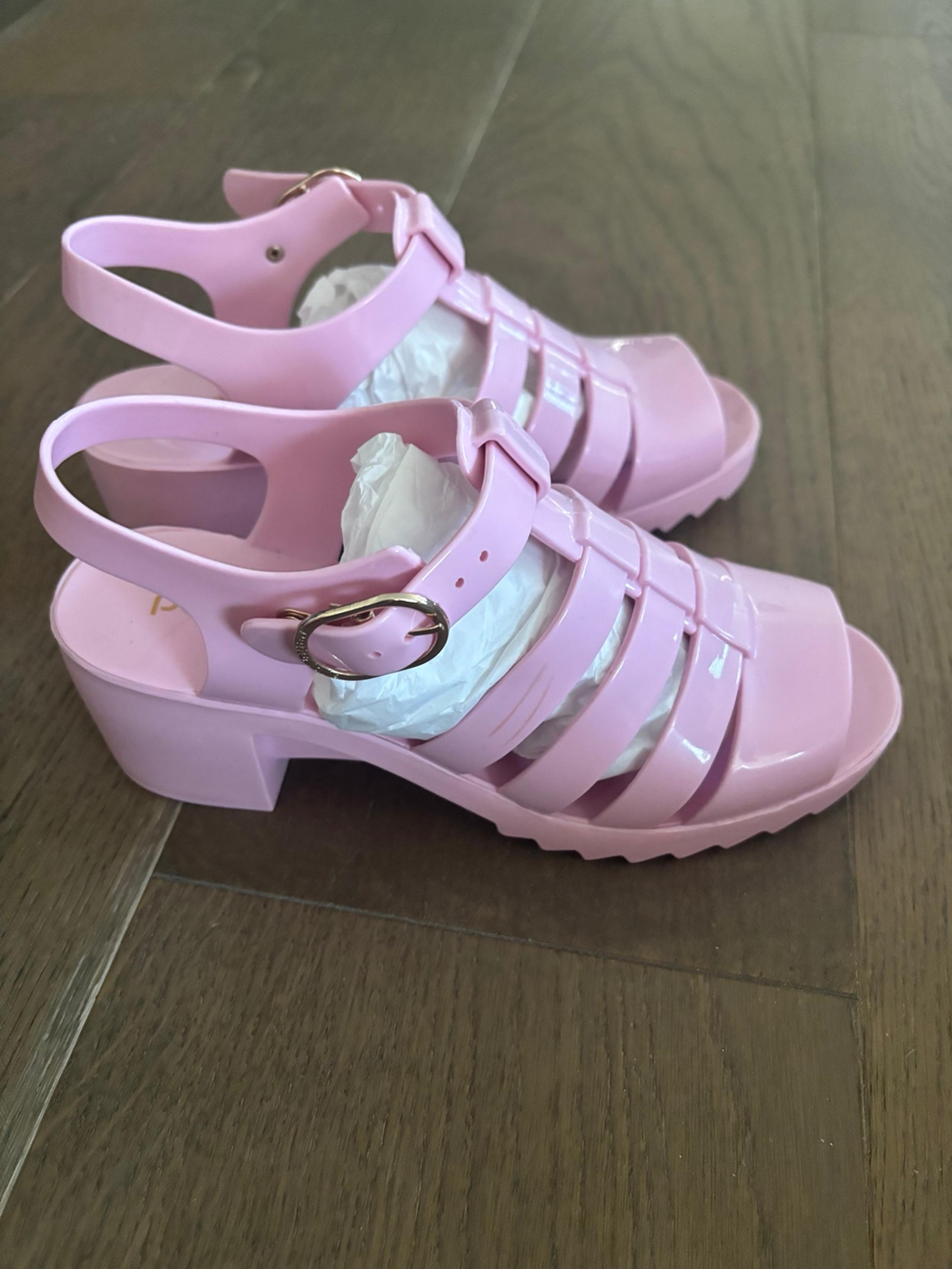 NEW Dolls Kill Baby Pink Jelly Sandals Size 6.5