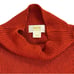 Anthropologie Maeve Mock Neck Sweater Tee size Small in Rust