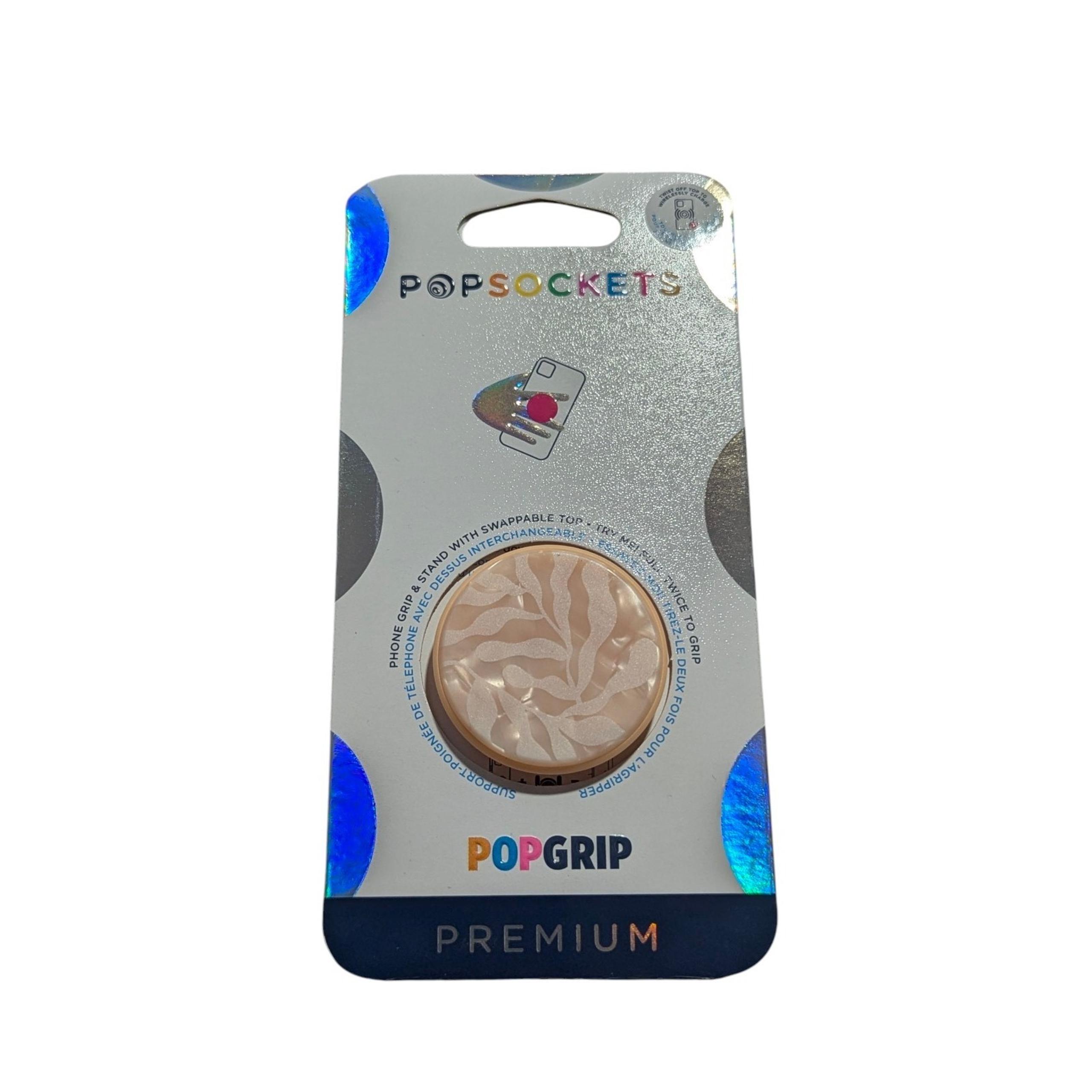D2-N PopSockets Premium PopGrip Serenity Acetate Pearl Swap Top Phone Grip