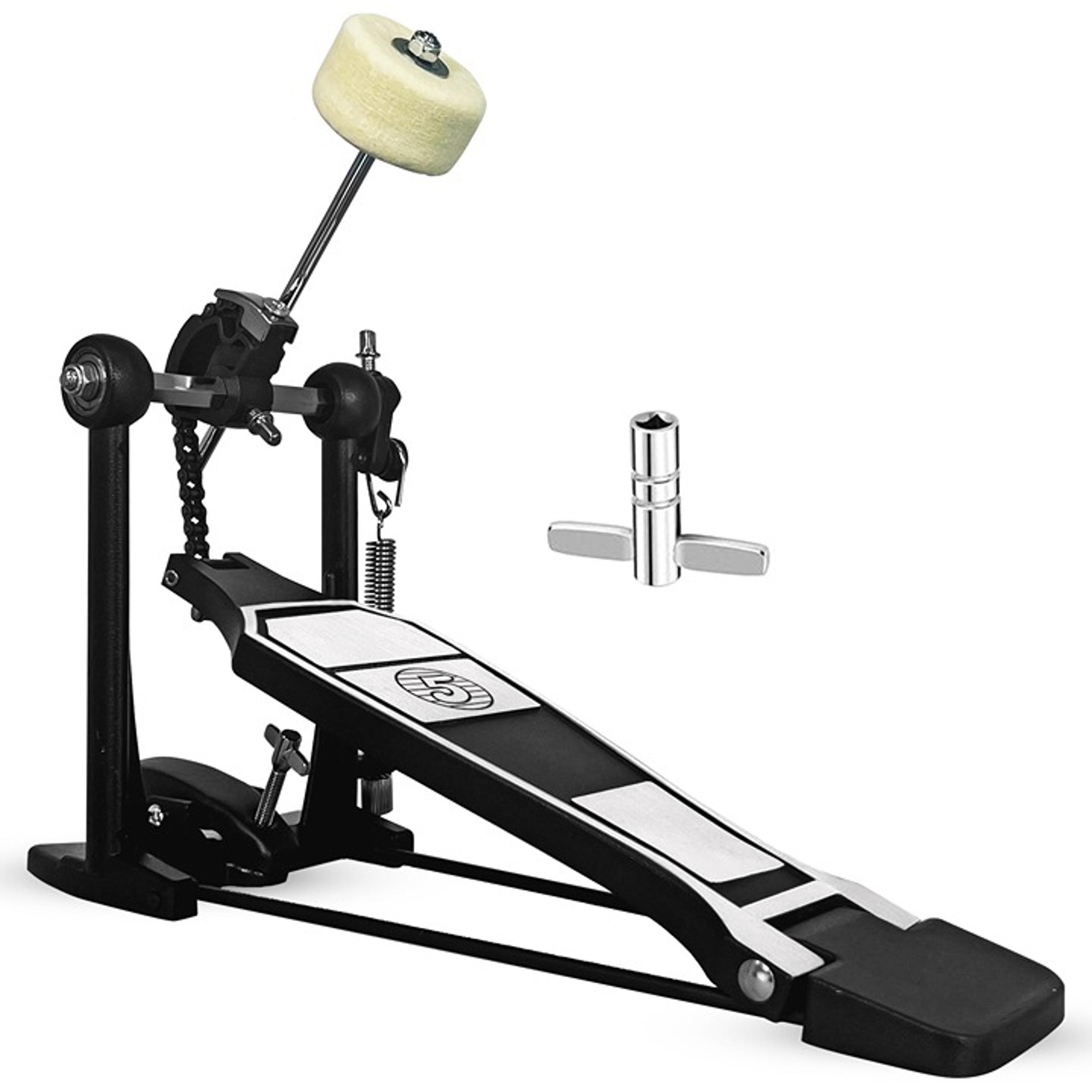 Bass Drum Pedal Mount Adjustable Felt Beater Single Chain Drum Foot Pedal DFP 04