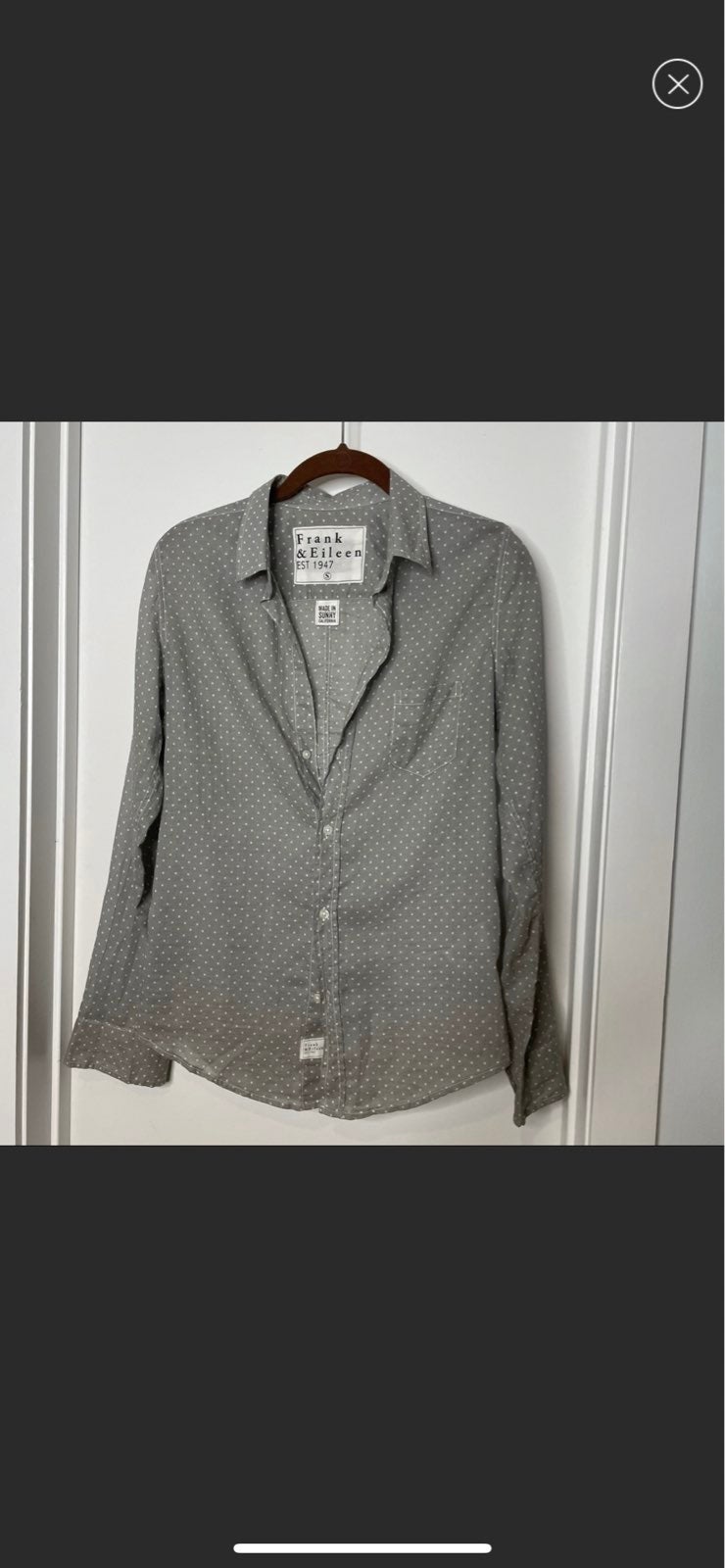 Frank & Eileen- Barry Shirt, polka dot S