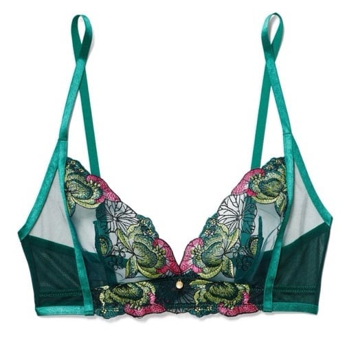 Emilie Floral Green Unlined Bralette Adore Me