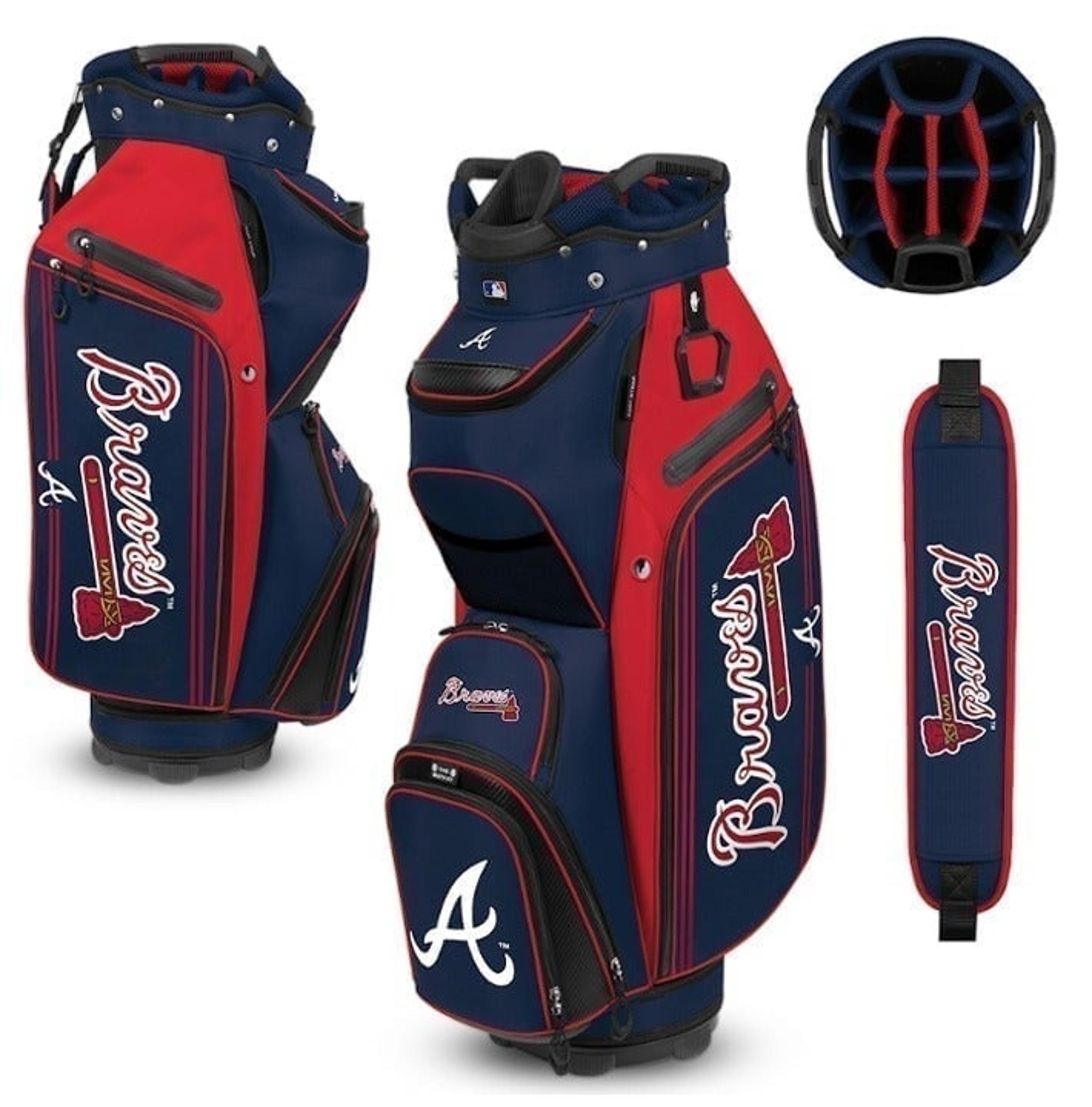 Braves WinCraft Bucket III Cooler Cart Golf Bag - NAVY BAGS