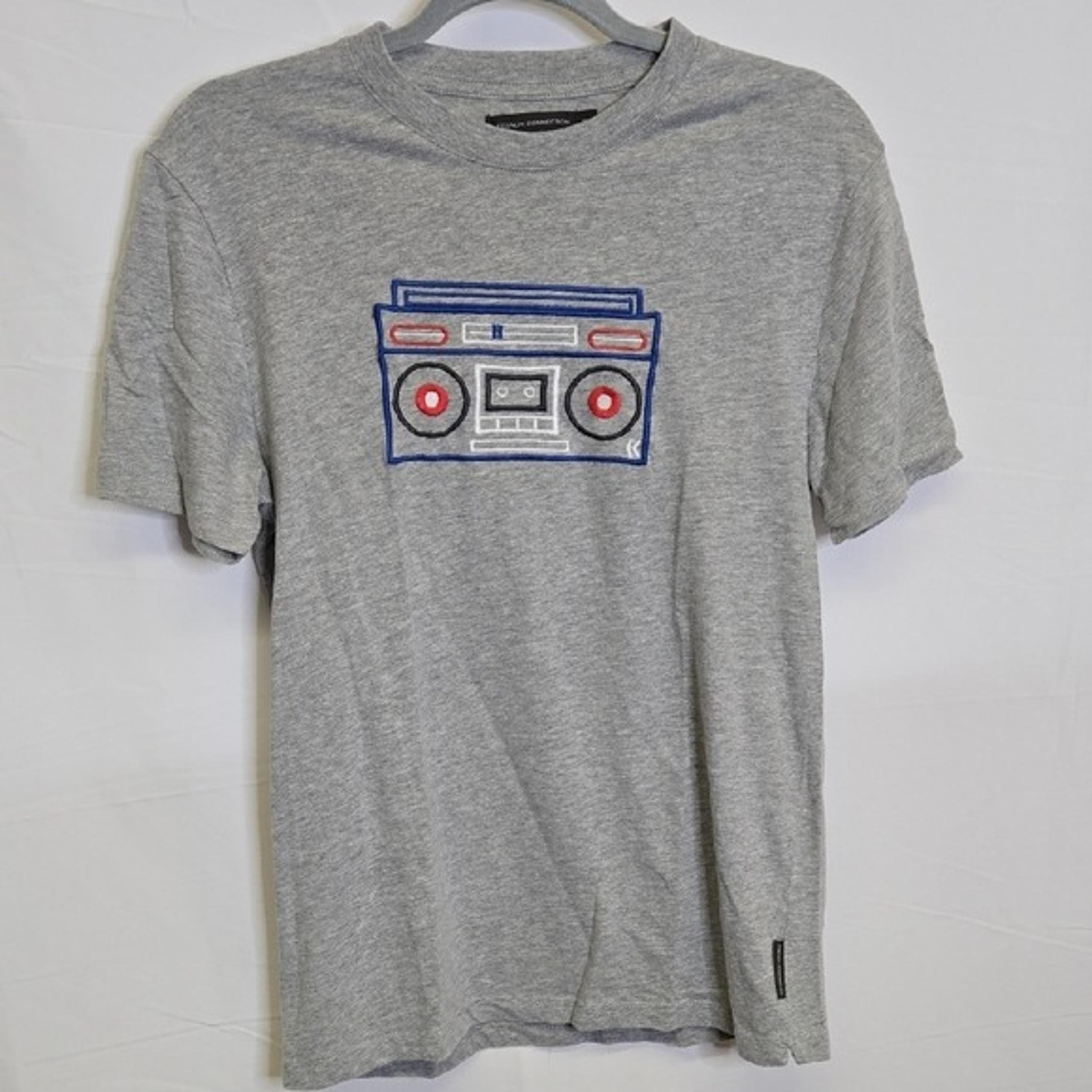French Connection UK Embroidered Boom Box Tee