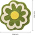 Green Flower Shaped Bath Rug, Non-Slip Water Absorbent Bathroom Mat
