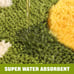 Green Flower Shaped Bath Rug, Non-Slip Water Absorbent Bathroom Mat