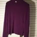 St John purple wool blend long sleeve round neck pull on sweater size Medium