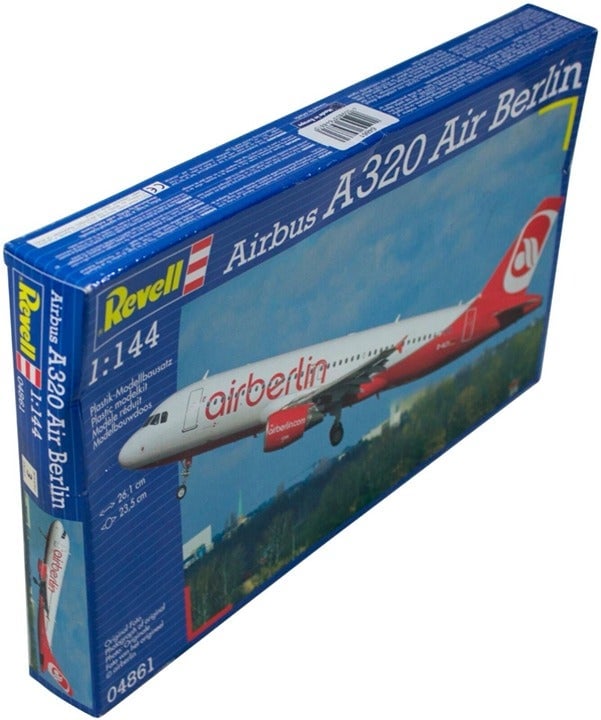REVELL Airbus A320 Air Berlin MODEL AIRPLANE KIT 1:144 German NEW In Damaged Box