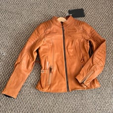 Harley Davidson leather jacket orange NWT Pursuit Triple Vent 100% Leather Small