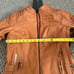 Harley Davidson leather jacket orange NWT Pursuit Triple Vent 100% Leather Small