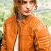 Harley Davidson leather jacket orange NWT Pursuit Triple Vent 100% Leather Small