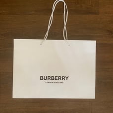 White Burberry Established 1856 Empty Shopping Gift Bag 16.5” X 11.75” X 4.75”