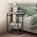 Unglehome End Table, Narrow Nightstand, Skinny Bedside Table