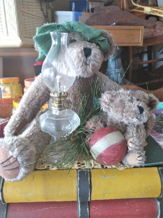 Vintage Plush Bear Desk Top/Kitchen 1 Drawer Organizer